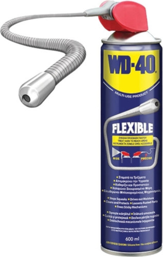 Σπρέι WD40 λιπαντικό για όλες τις χρήσεις 600ml με εύκαμπτο σπιράλ ακροφύσιο - Κάντε κλικ στην εικόνα για να κλείσει